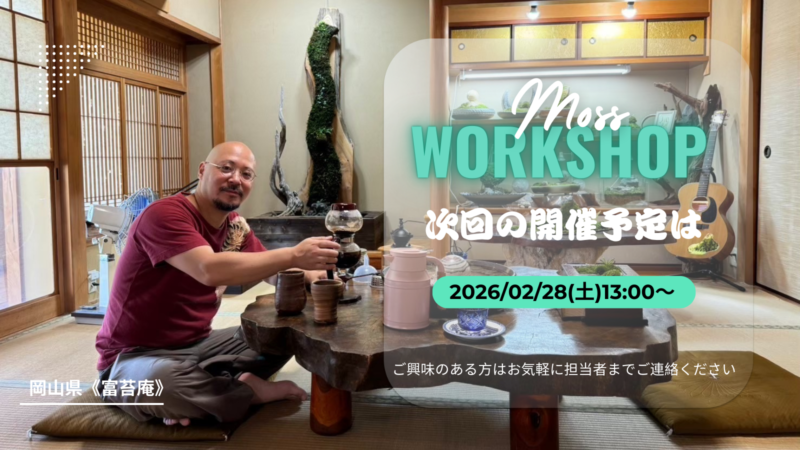 今回は[富苔庵（ふたいあん）]で 『苔ワークショップ』を開催しました！